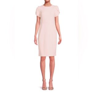 Calvin Klein Pencil Dress Pale Pink Sz 2 NWT